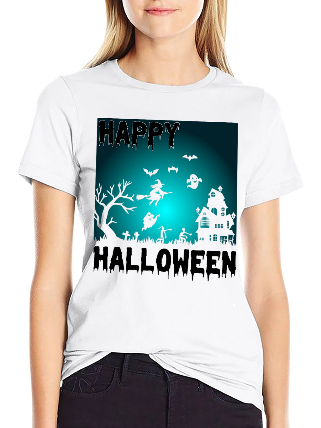 Happy Halloween Black Graphic Tee