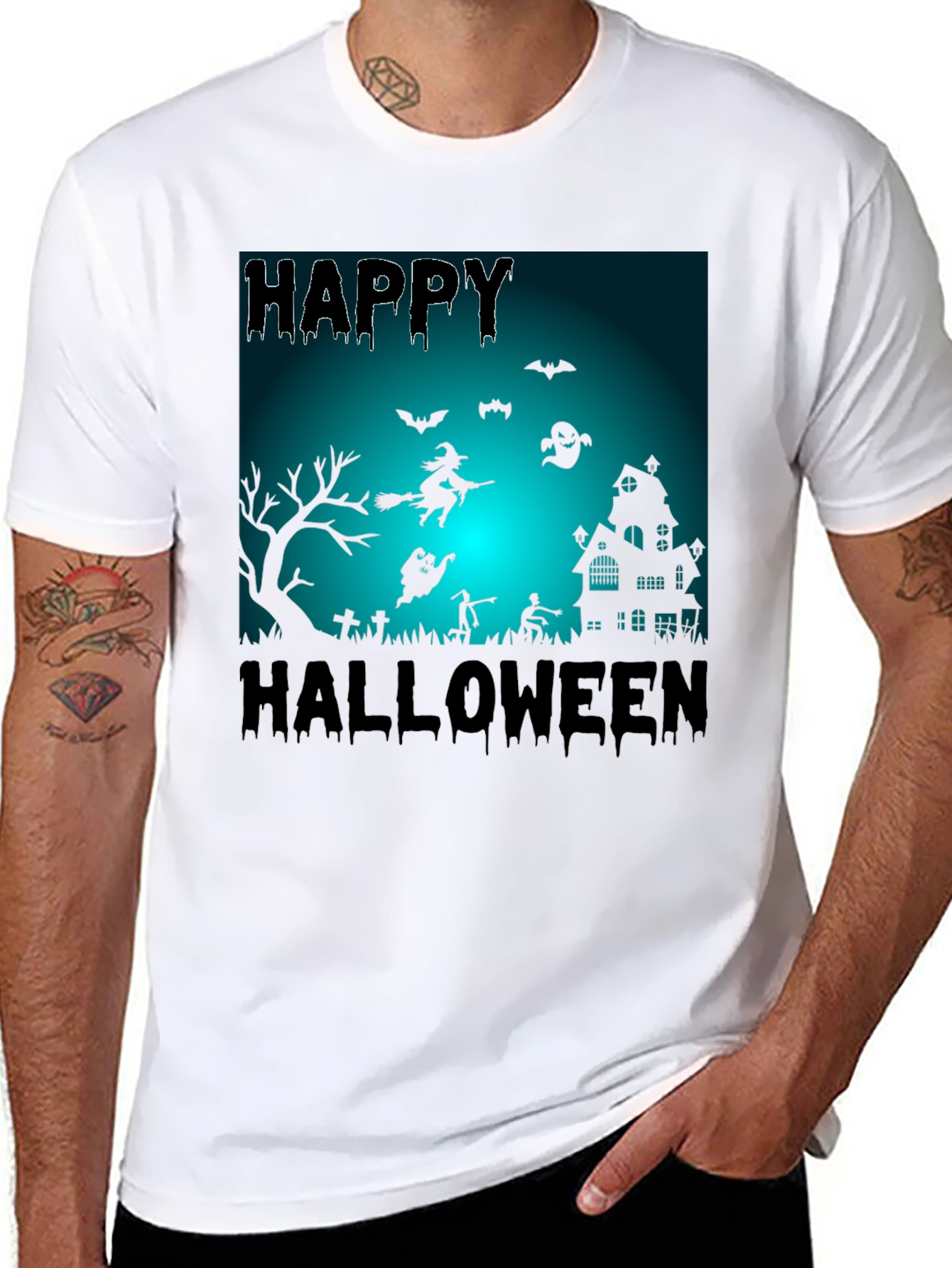 Happy Halloween Black Graphic Tee