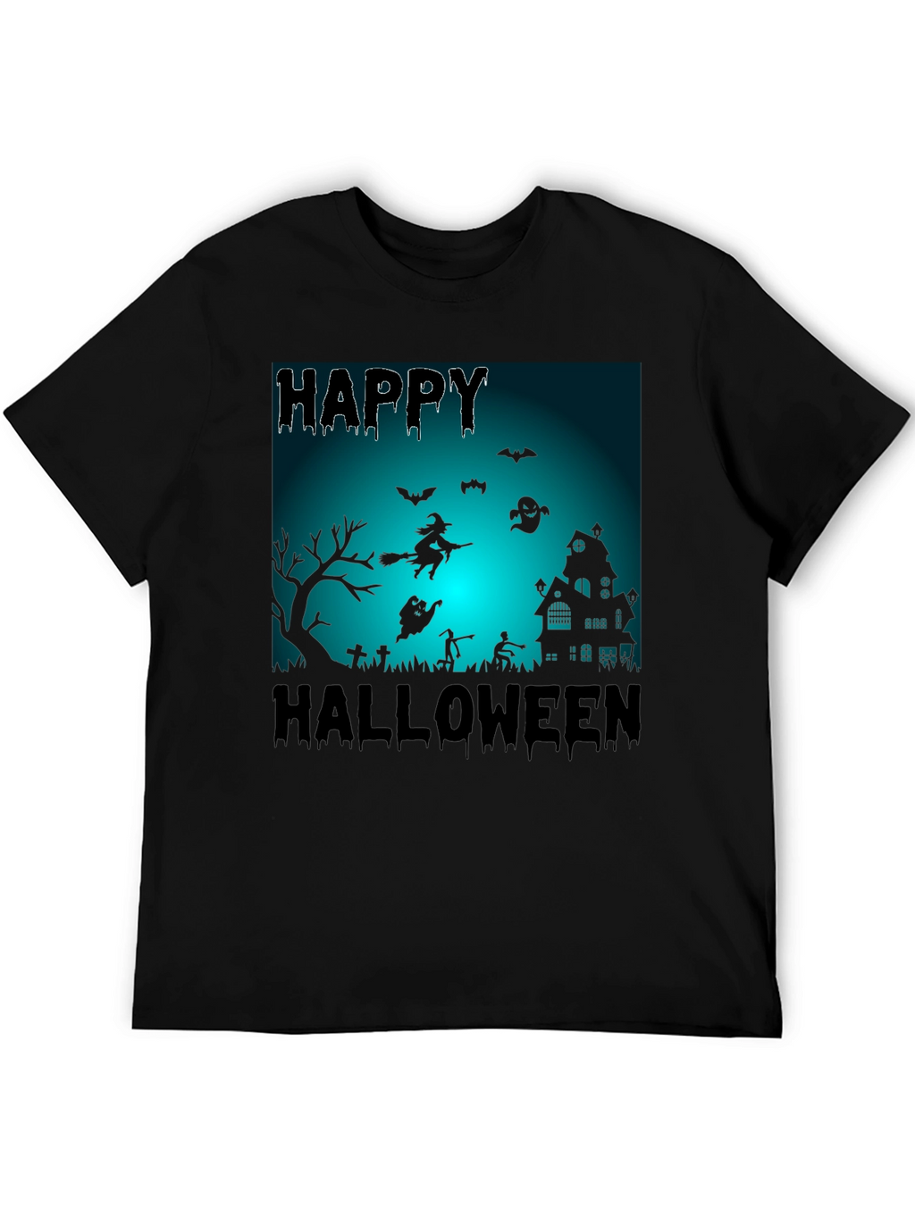 Happy Halloween Black Graphic Tee