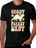 Crazy Ferret Lady Graphic Tee