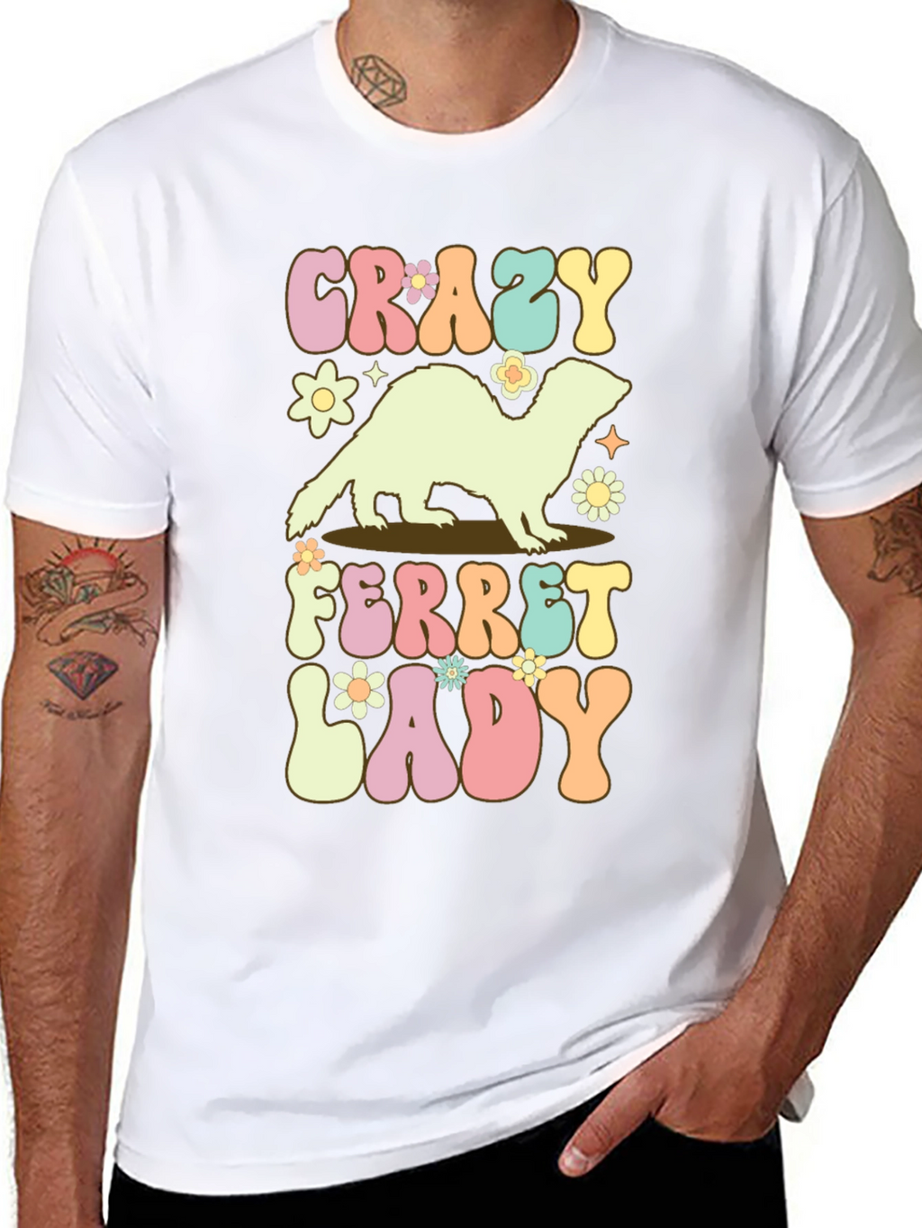 Crazy Ferret Lady Graphic Tee