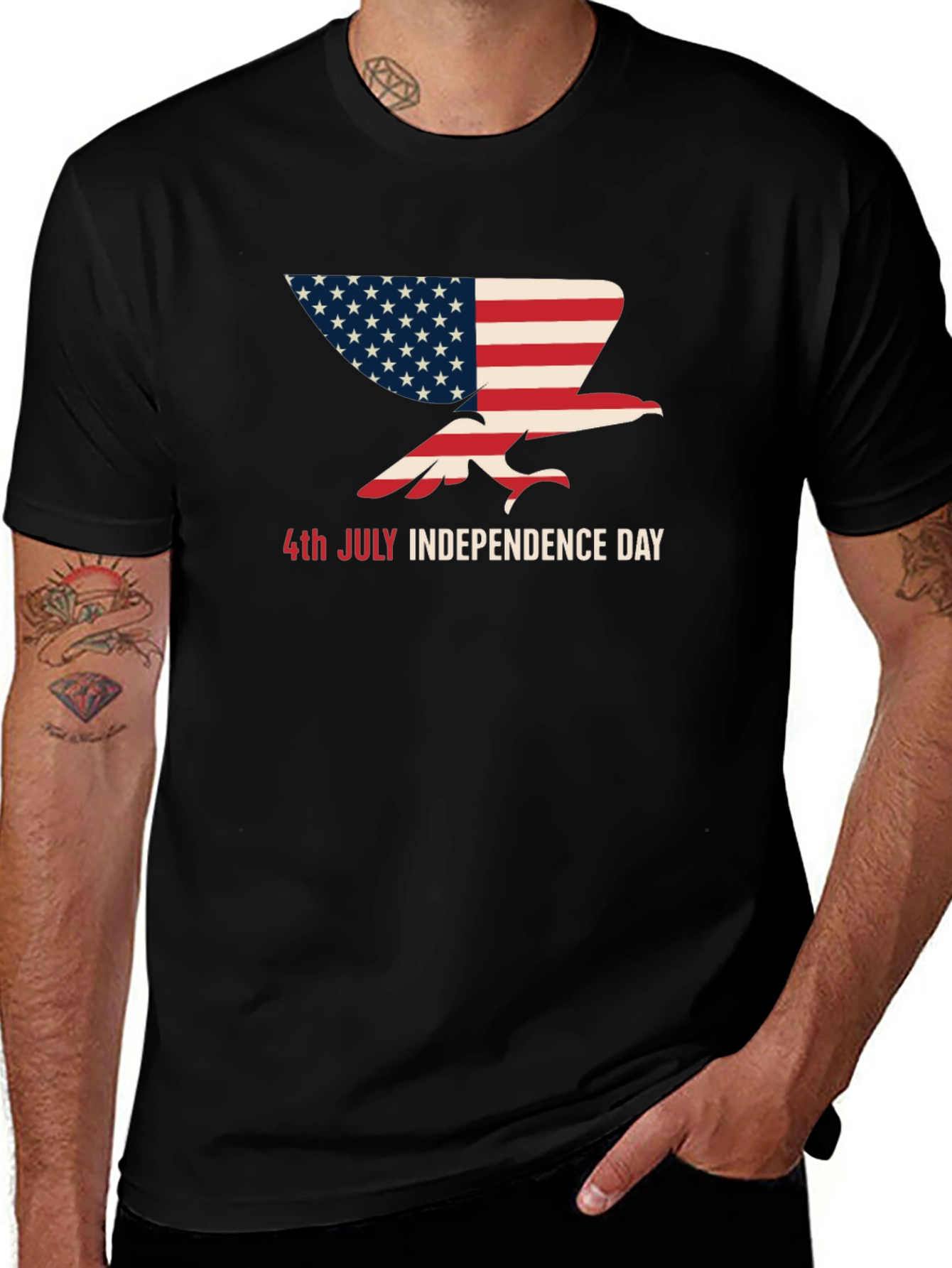 American Flag Eagle T-Shirt - 4th of July Independence Day