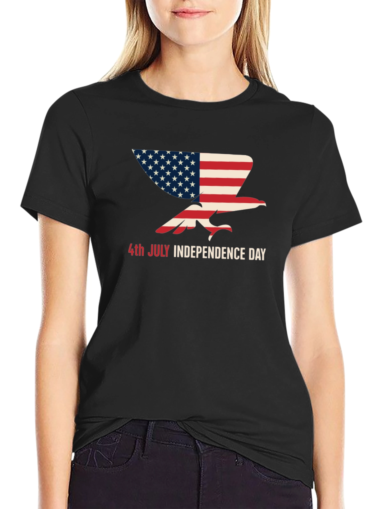 American Flag Eagle T-Shirt - 4th of July Independence Day