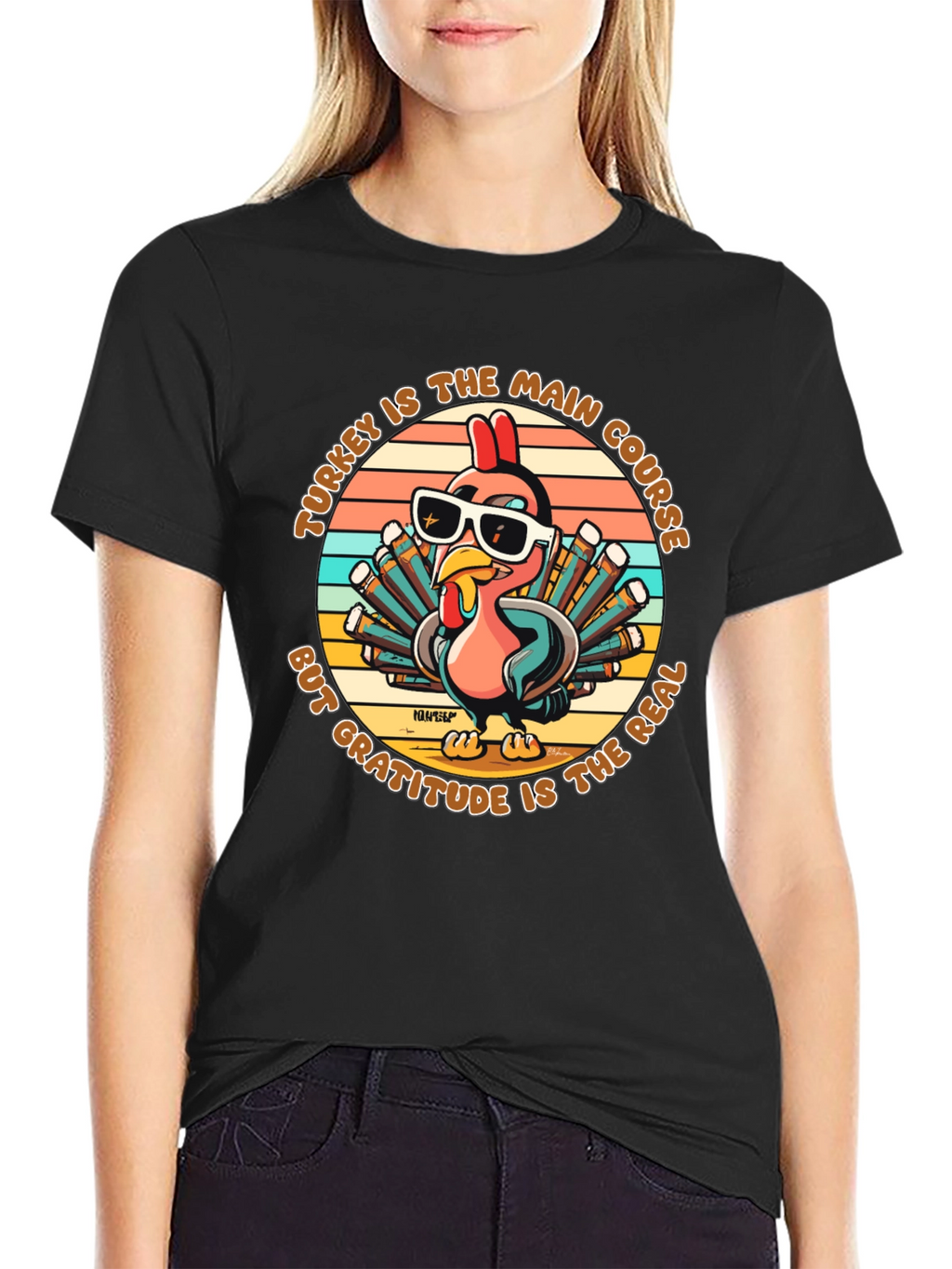 Turkey Main Course Gratitude T-Shirt