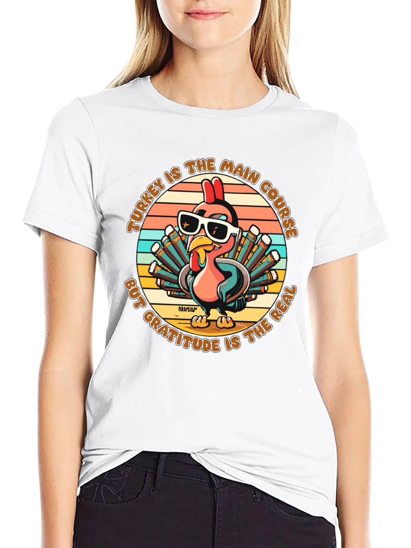 Turkey Main Course Gratitude T-Shirt