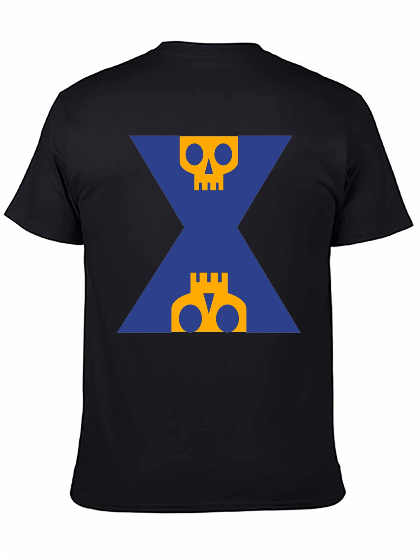 Graphic Skull T-Shirt - Black Crew Neck Tee