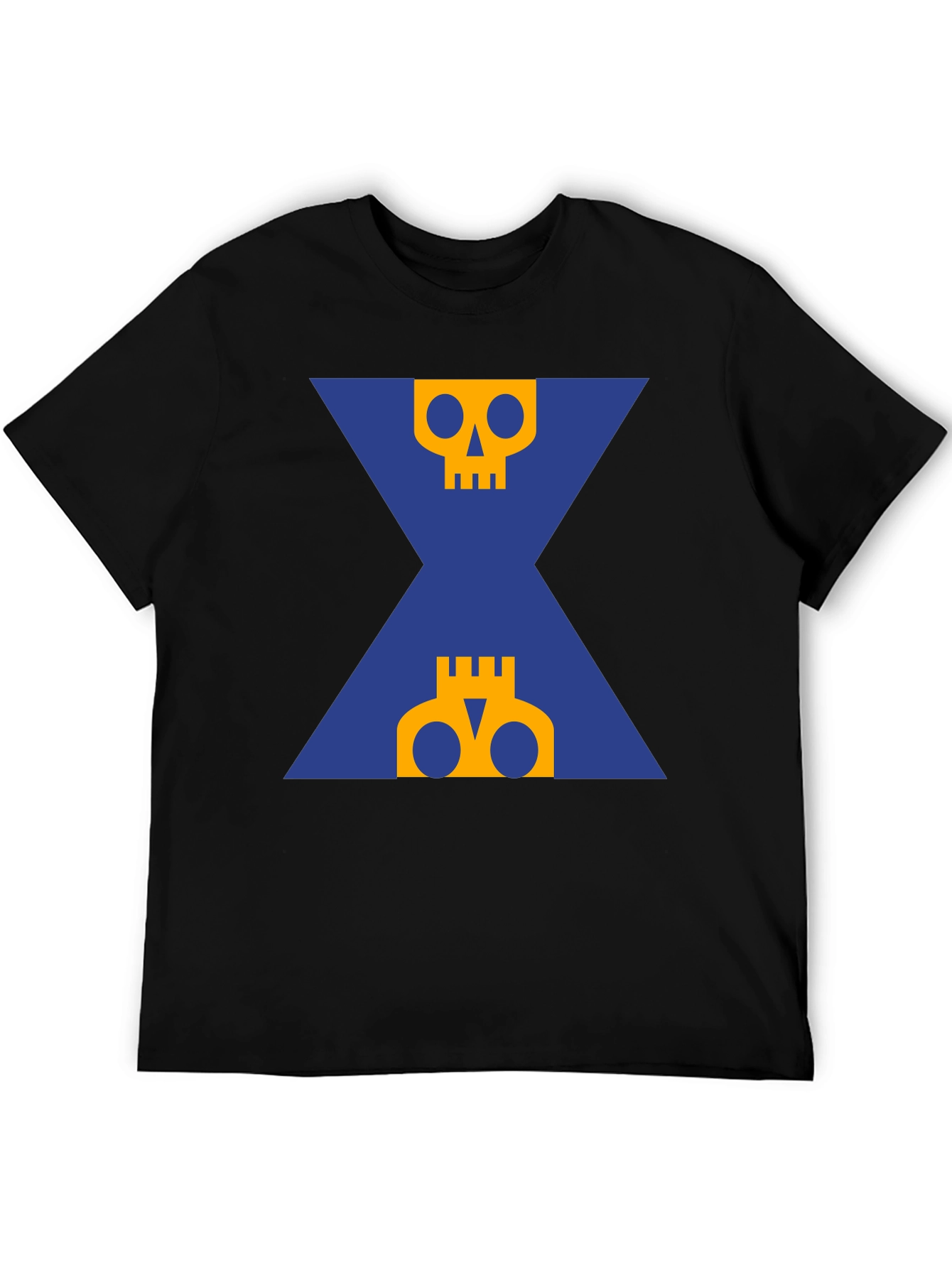 Graphic Skull T-Shirt - Black Crew Neck Tee