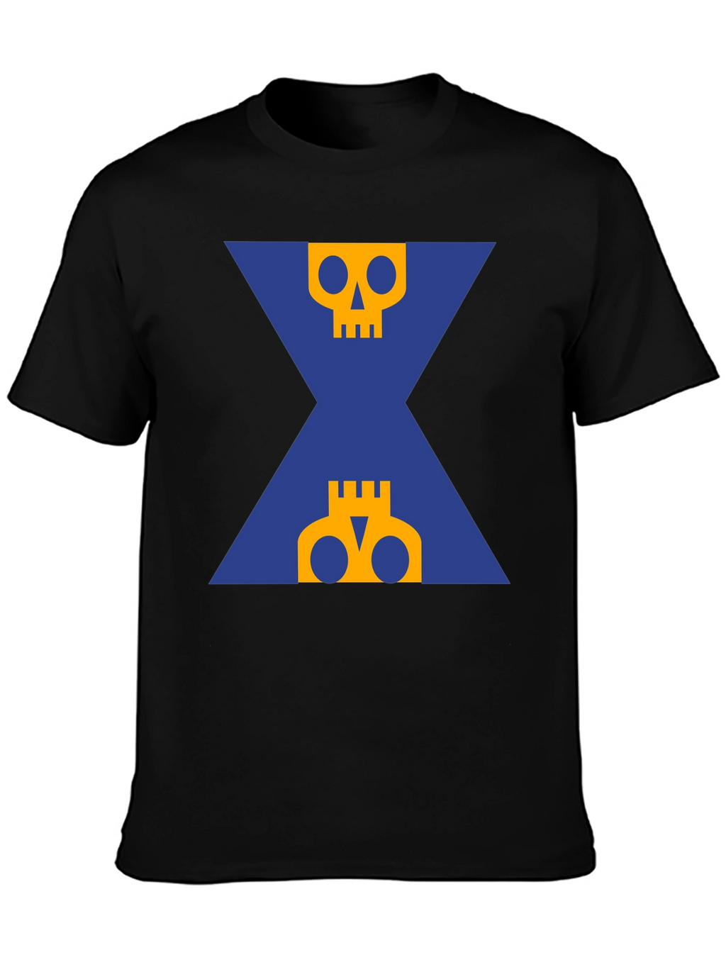 Graphic Skull T-Shirt - Black Crew Neck Tee