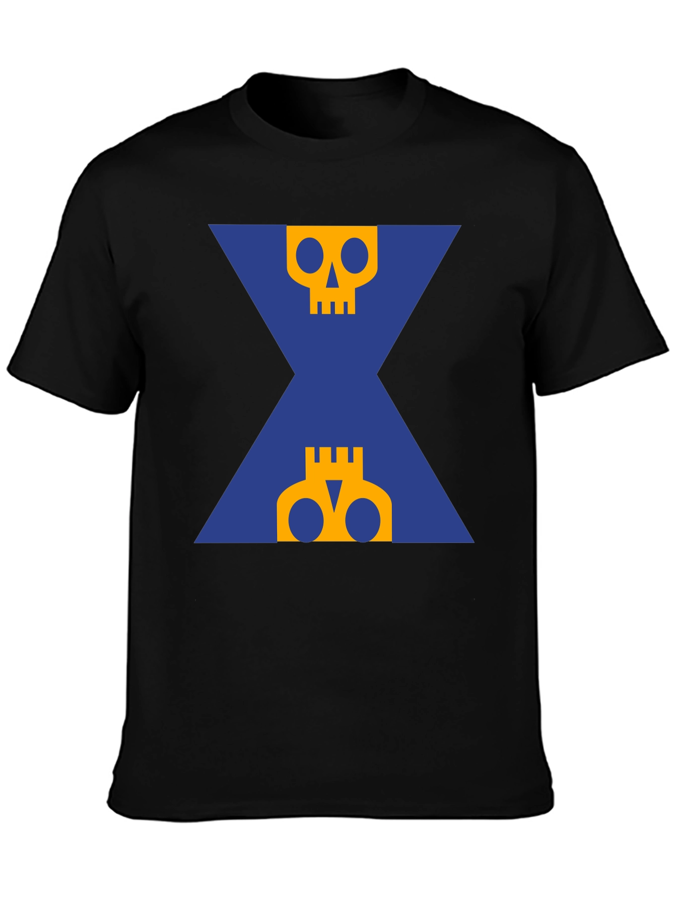 Graphic Skull T-Shirt - Black Crew Neck Tee