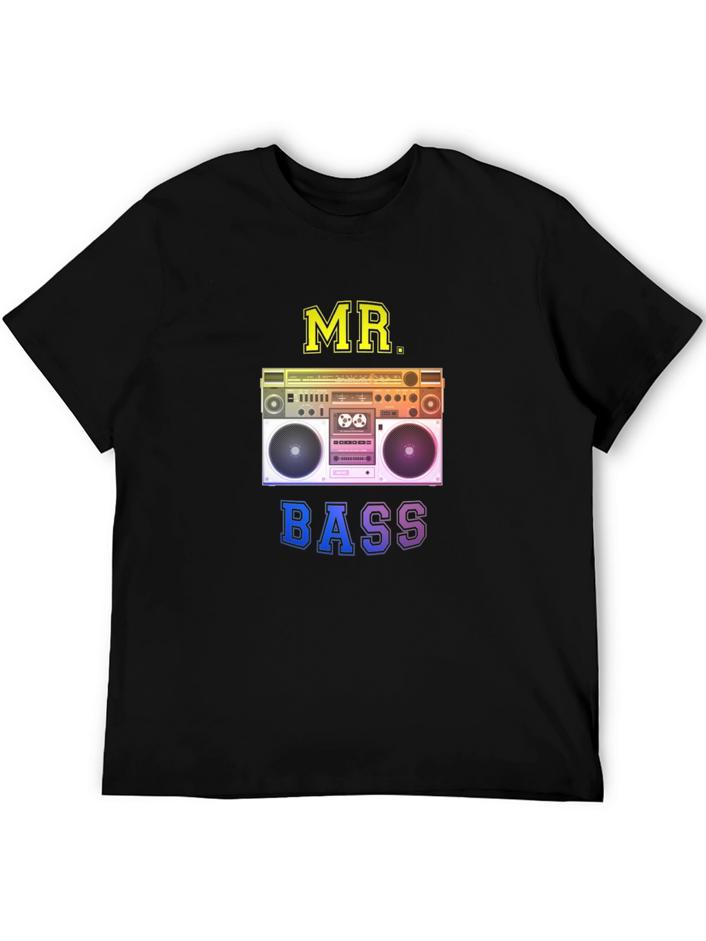 MR. BASS Boombox Graphic Black T-Shirt