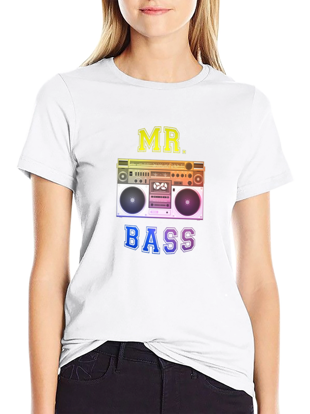 MR. BASS Boombox Graphic Black T-Shirt