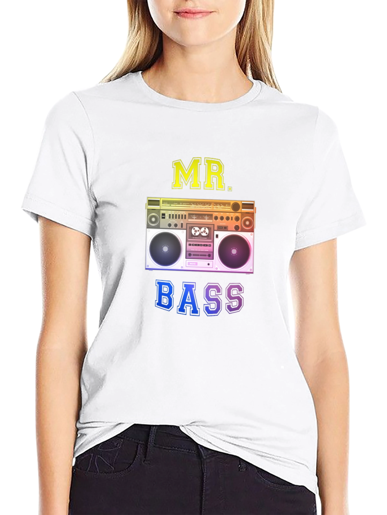 MR. BASS Boombox Graphic Black T-Shirt