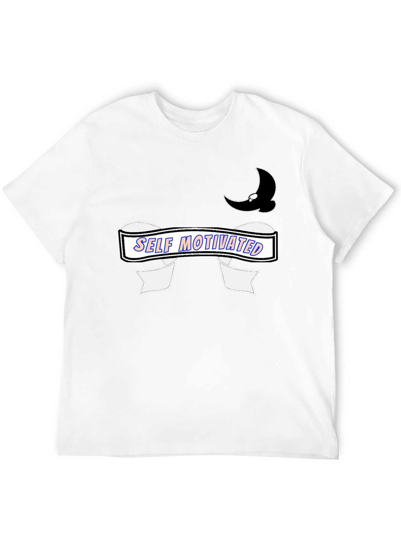 Self Motivated Black Graphic Tee