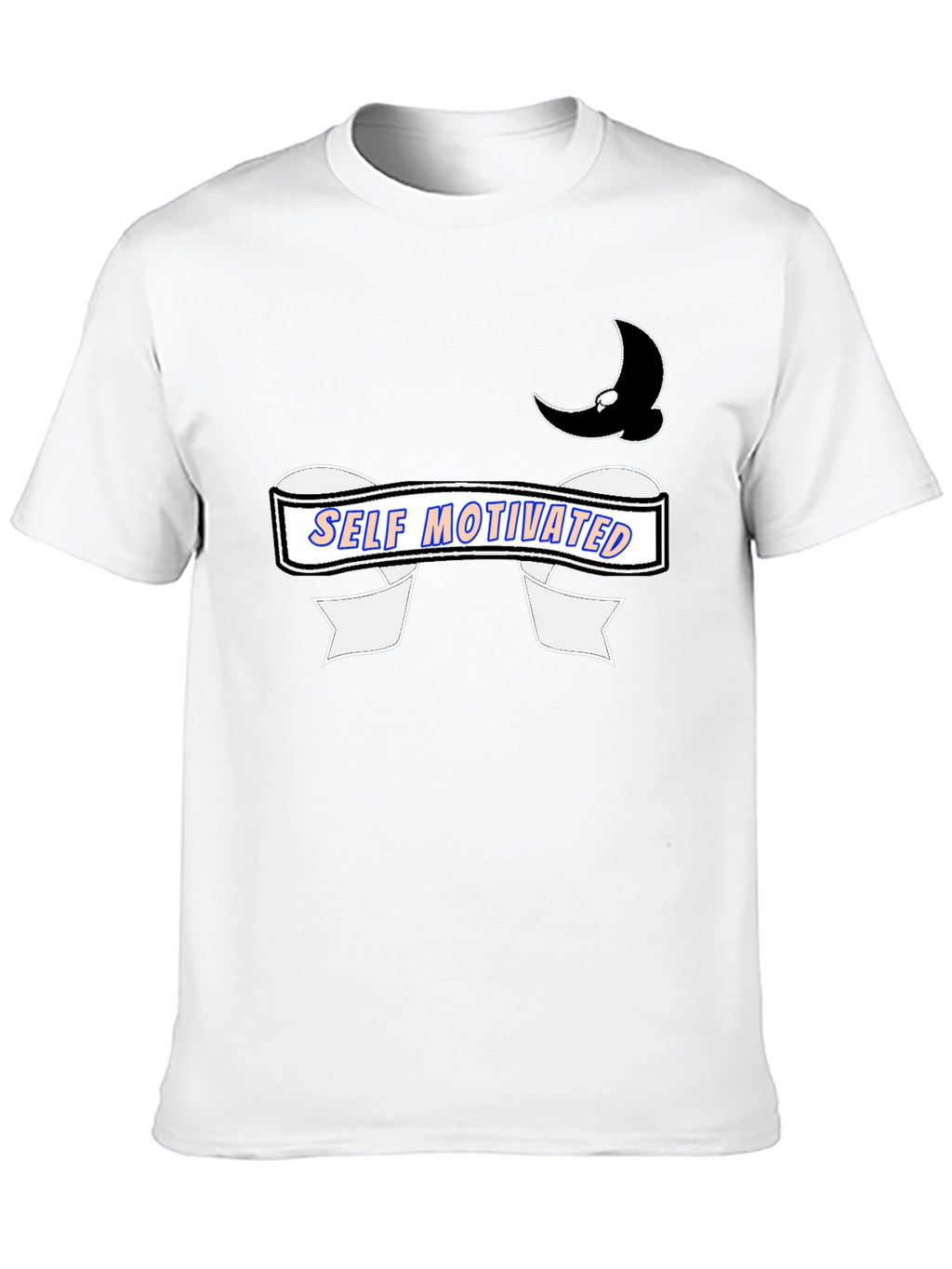 Self Motivated Black Graphic Tee