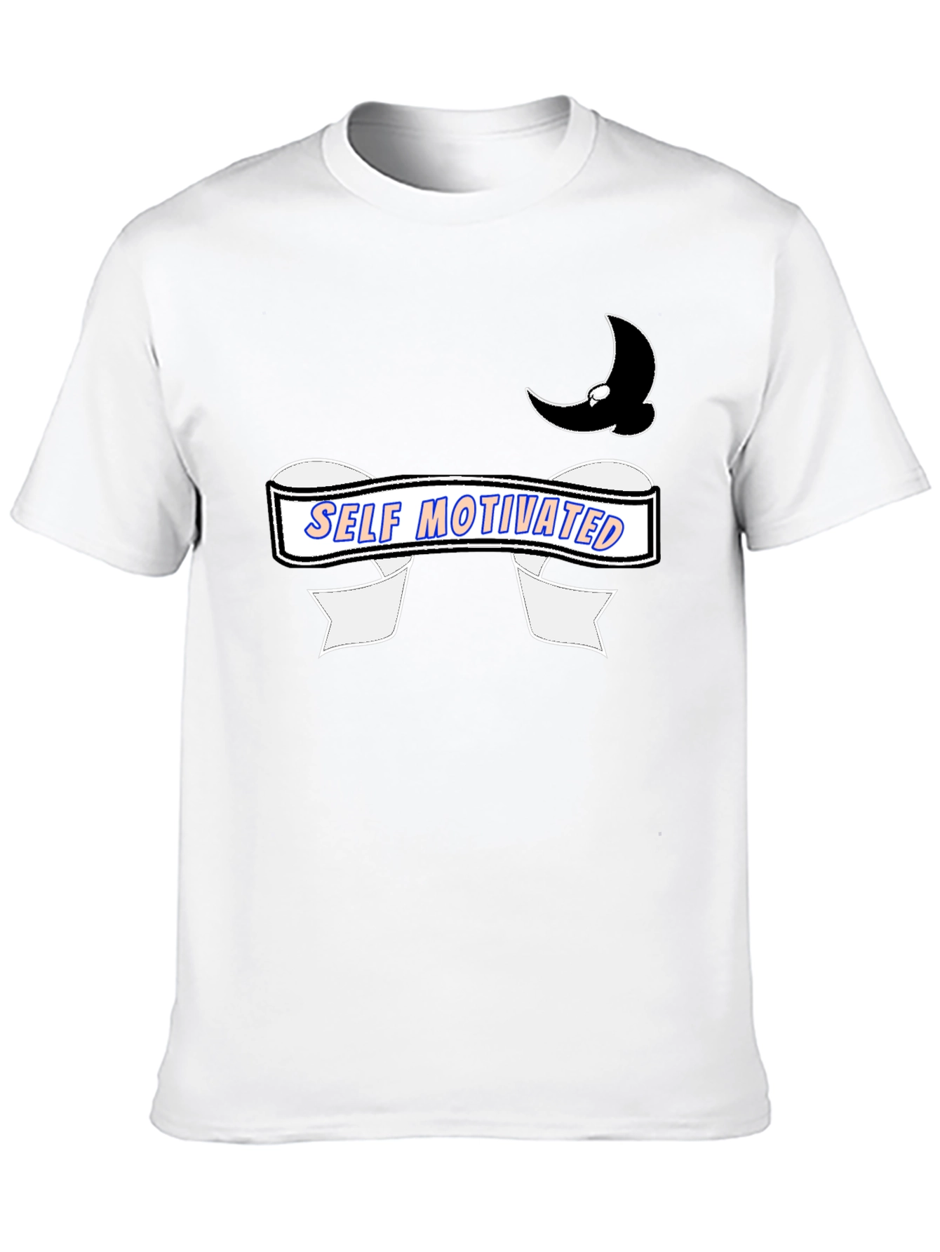 Self Motivated Black Graphic Tee