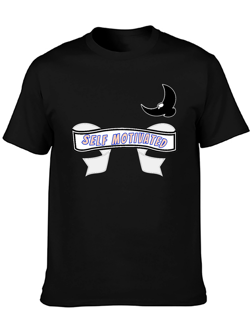 Self Motivated Black Graphic Tee
