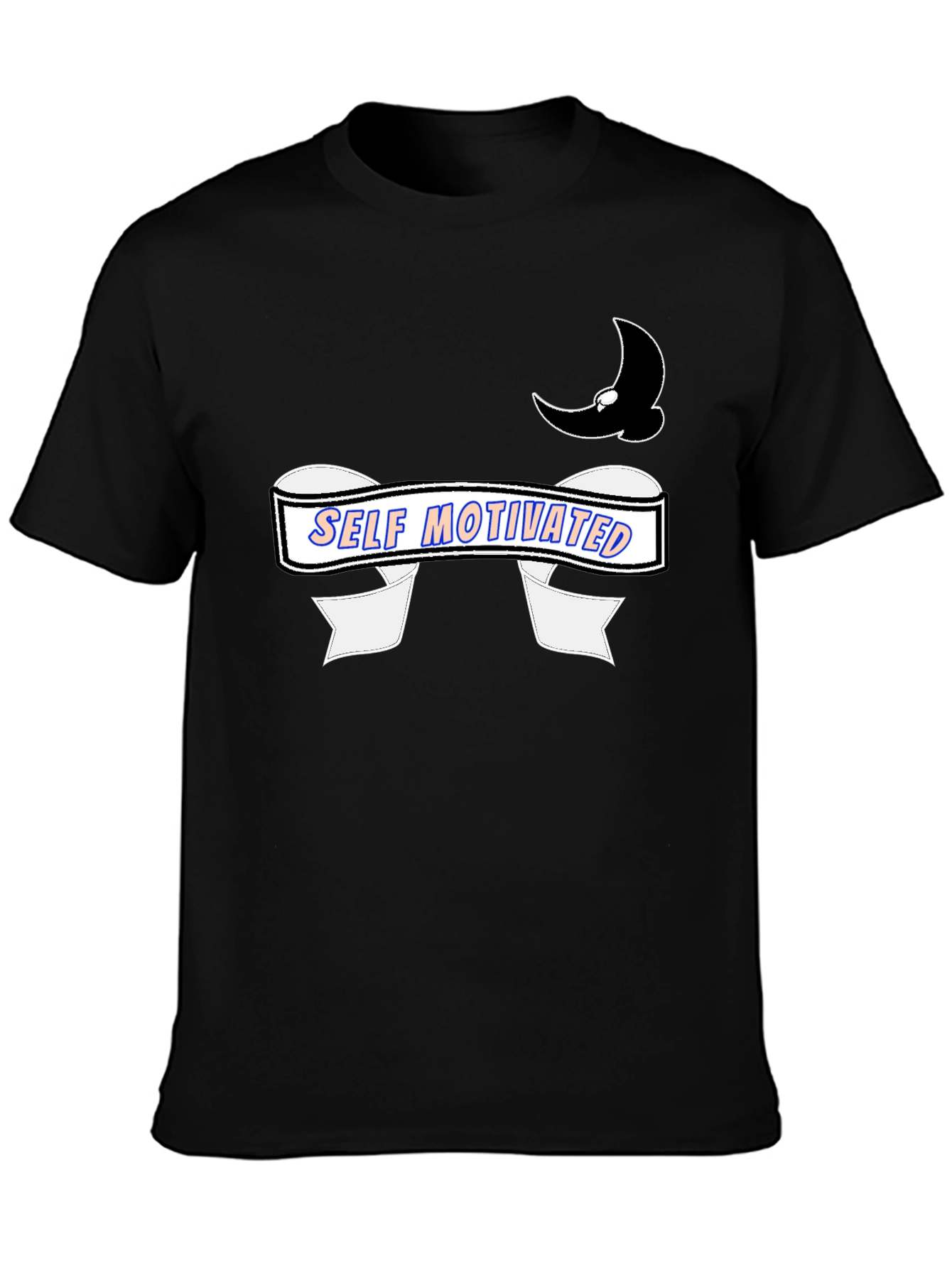 Self Motivated Black Graphic Tee