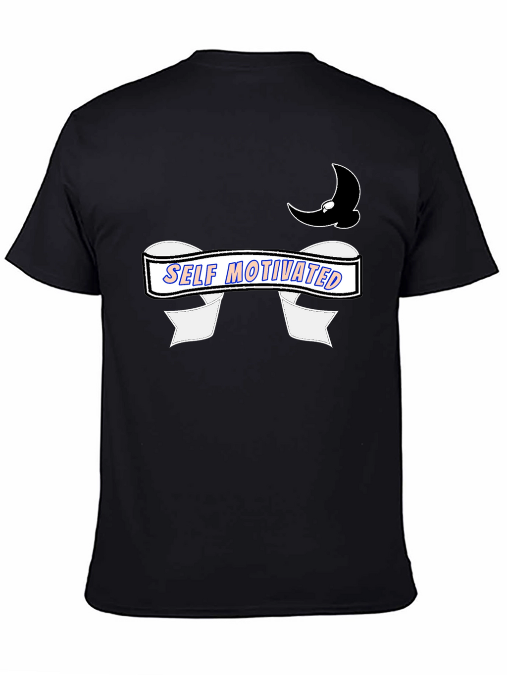 Self Motivated Black Graphic Tee