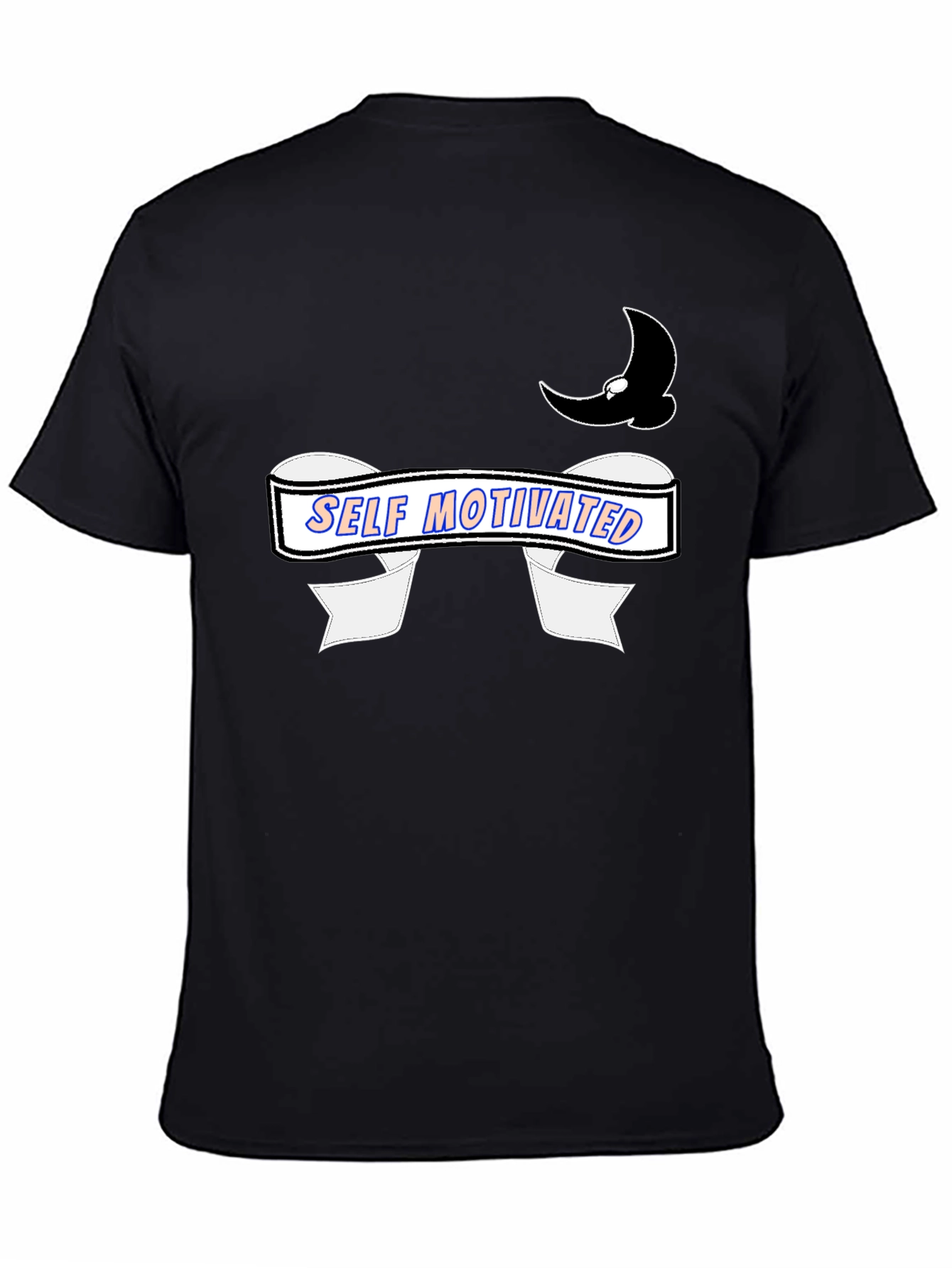 Self Motivated Black Graphic Tee