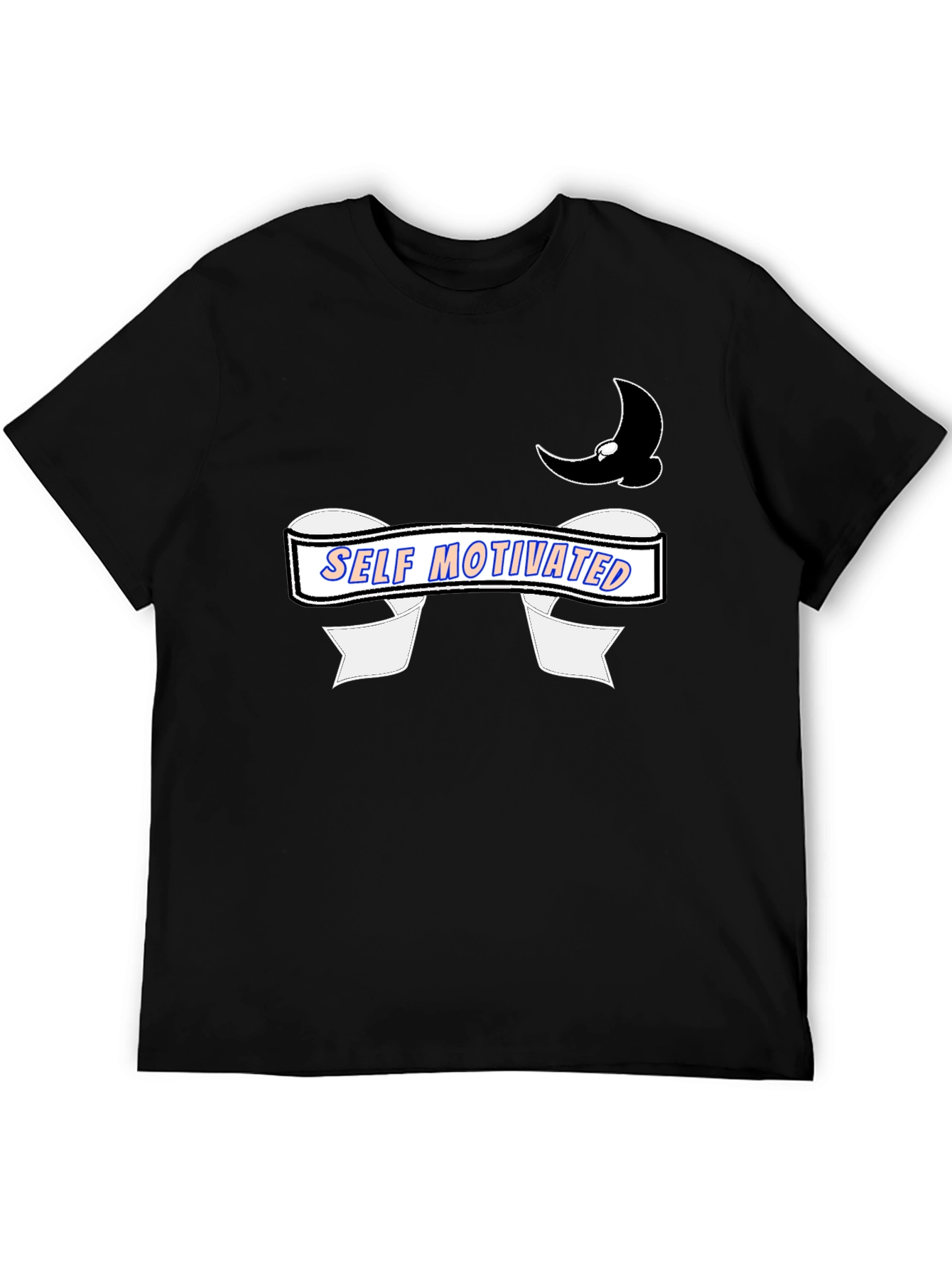 Self Motivated Black Graphic Tee