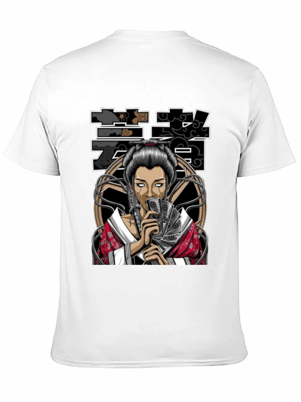 Geisha Art Black T-Shirt
