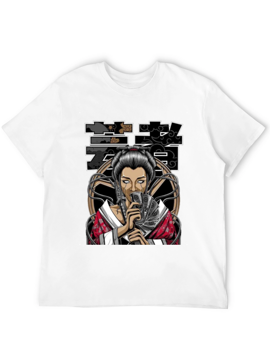 Geisha Art Black T-Shirt