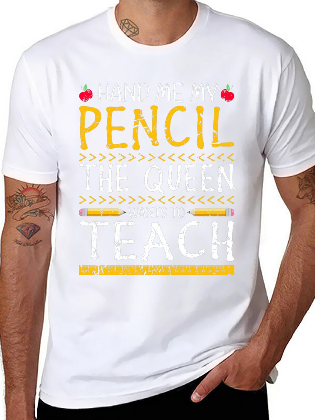 Hand Me My Pencil Teacher Queen T-Shirt