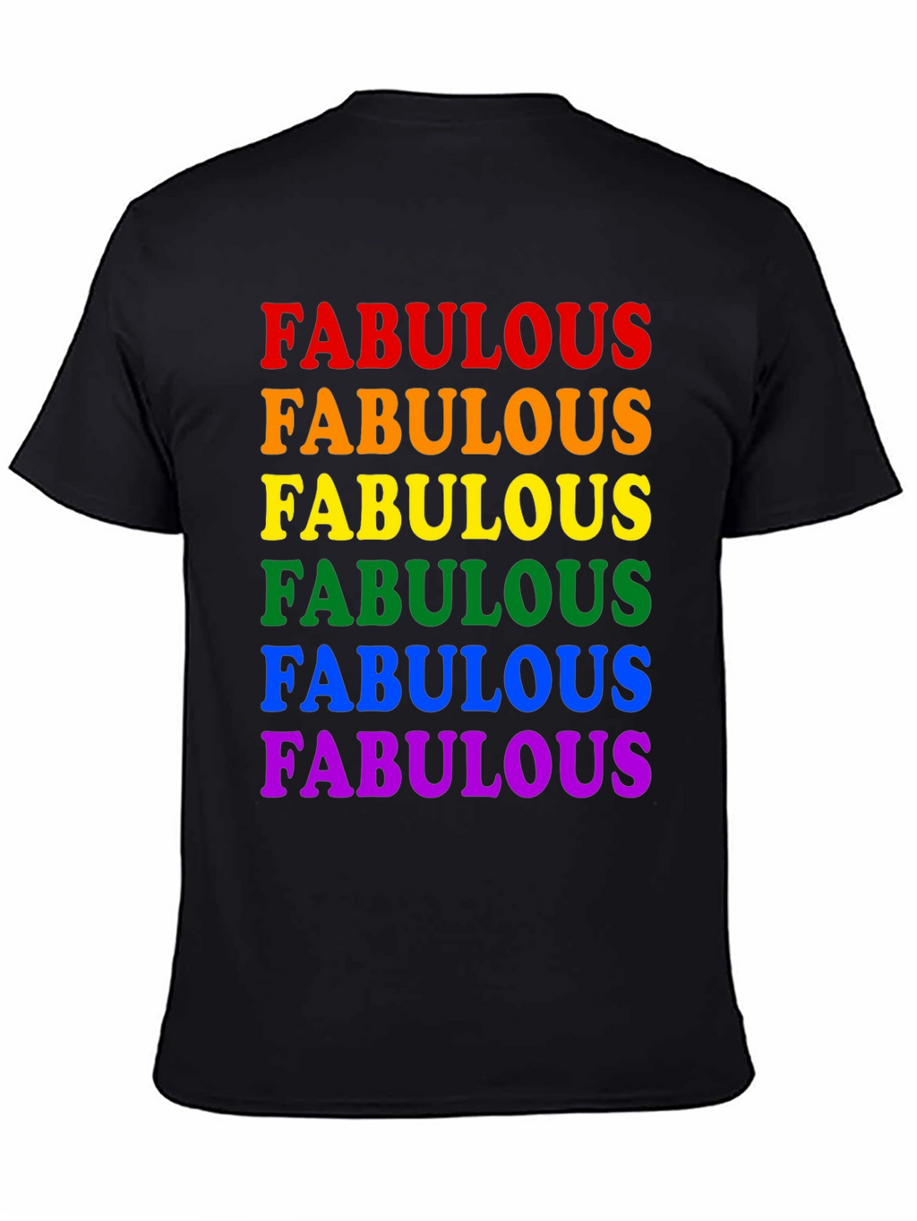 Fabulous Pride Rainbow T-Shirt - Black