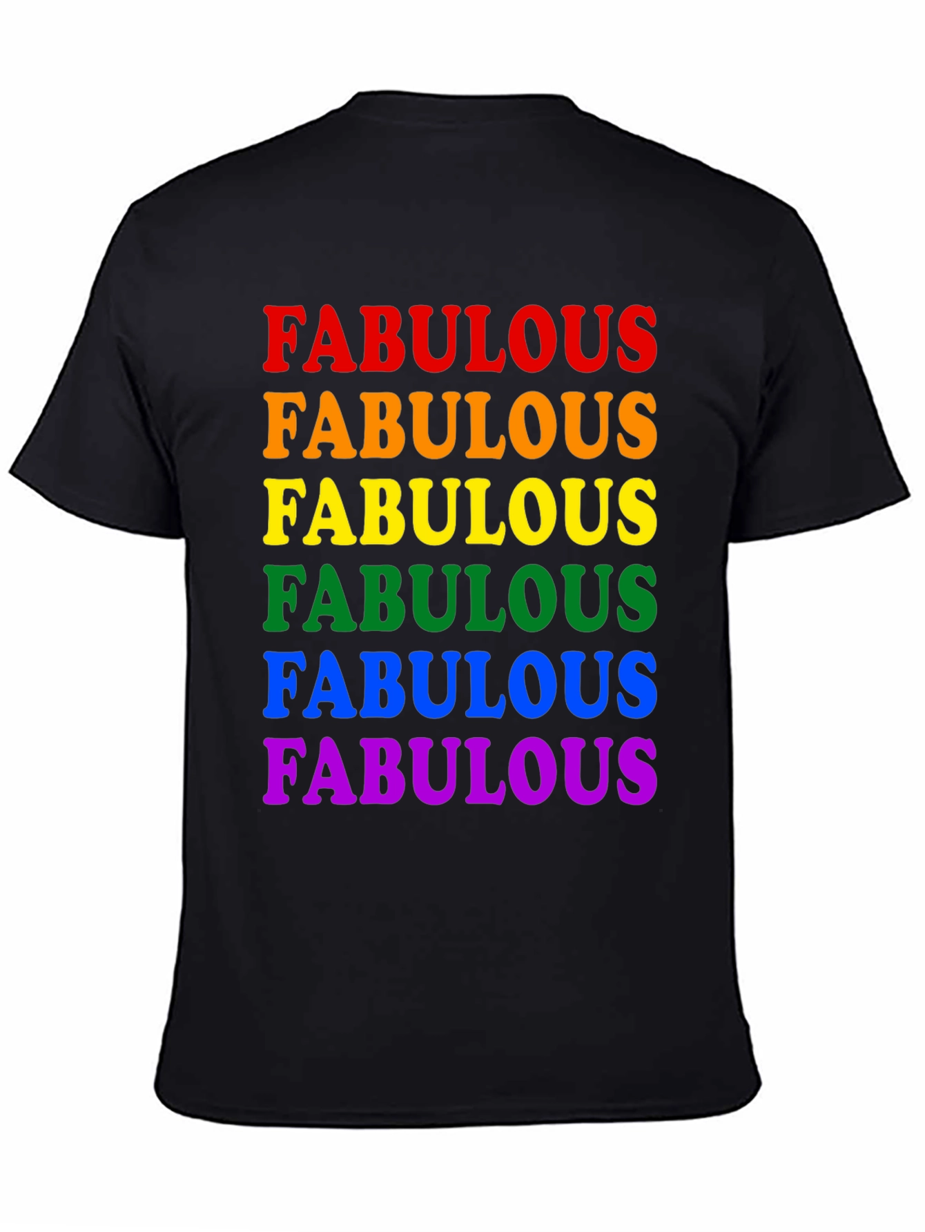 Fabulous Pride Rainbow T-Shirt - Black