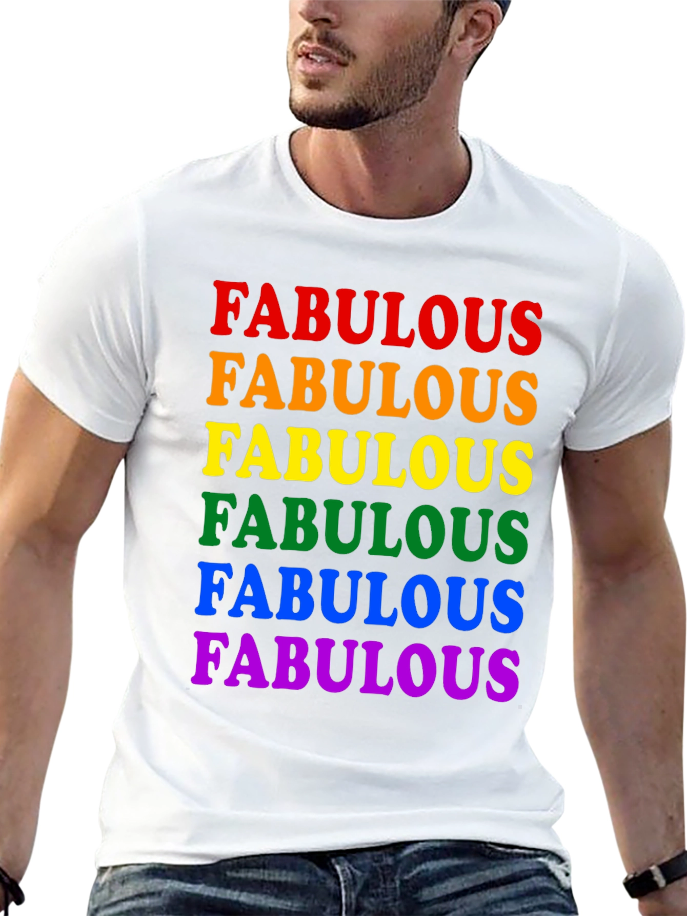 Fabulous Pride Rainbow T-Shirt - Black