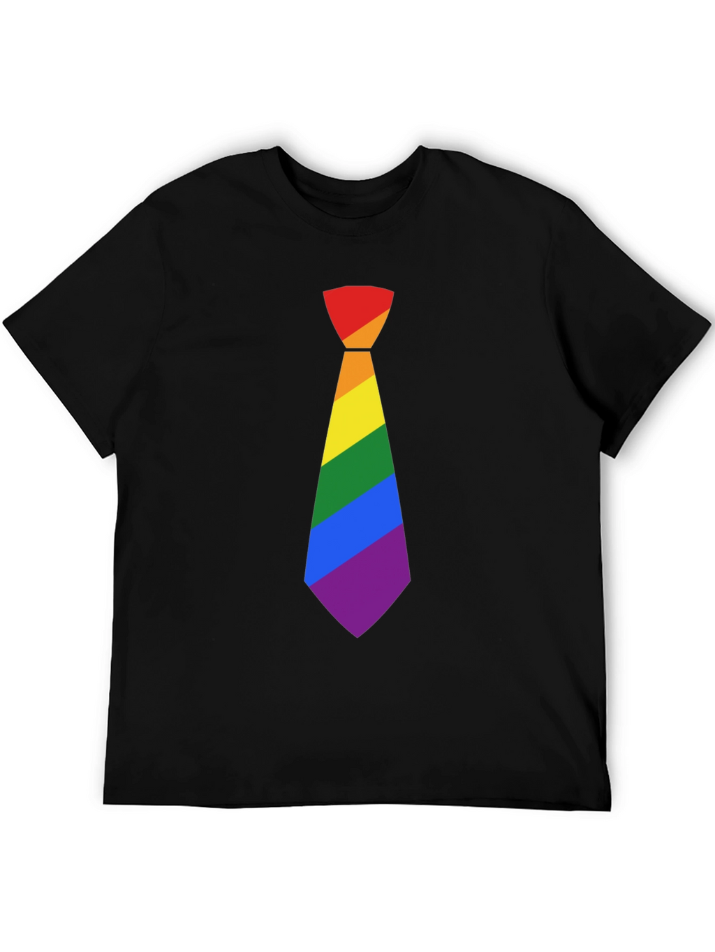 LGBT Pride Rainbow Tie Black T-Shirt