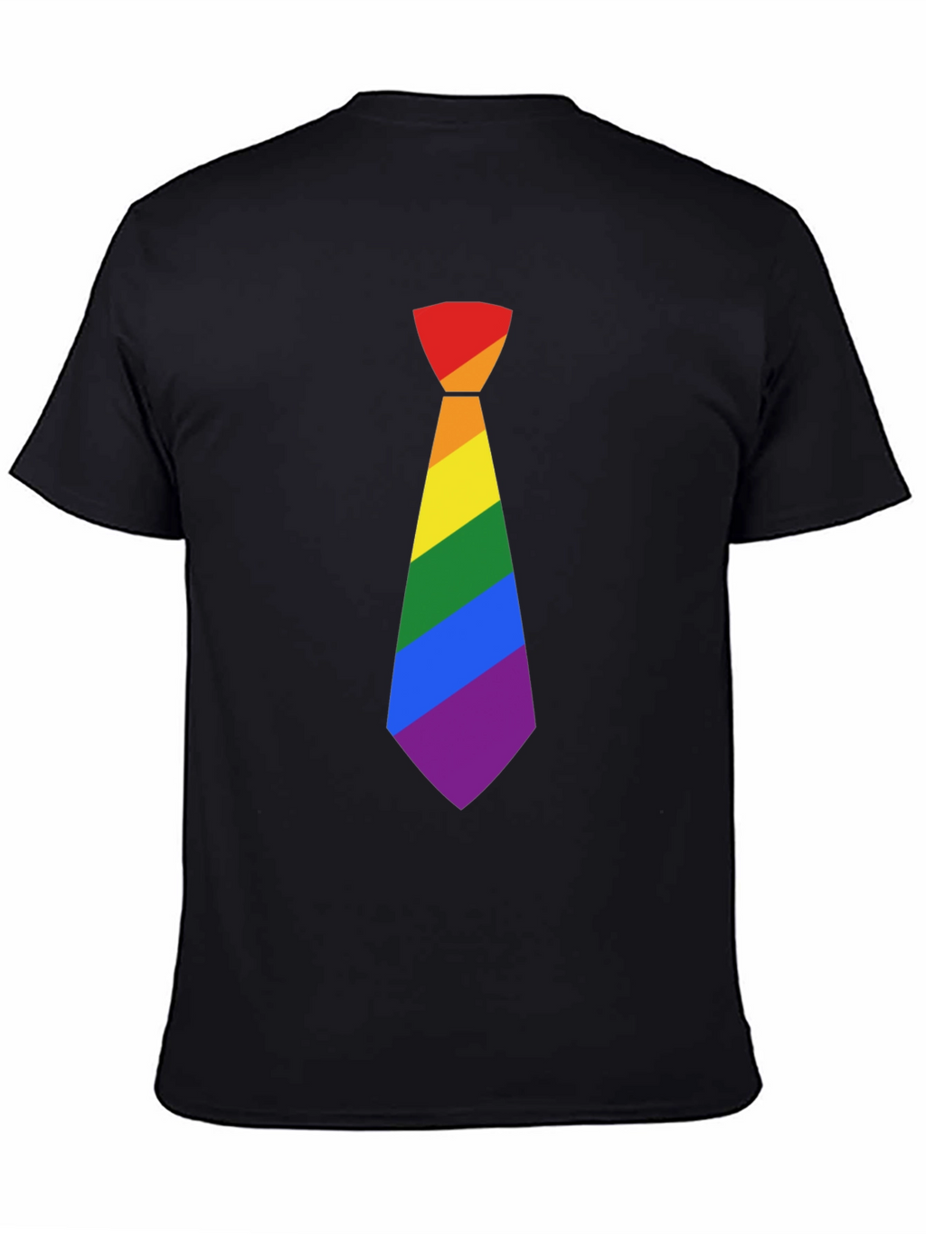 LGBT Pride Rainbow Tie Black T-Shirt