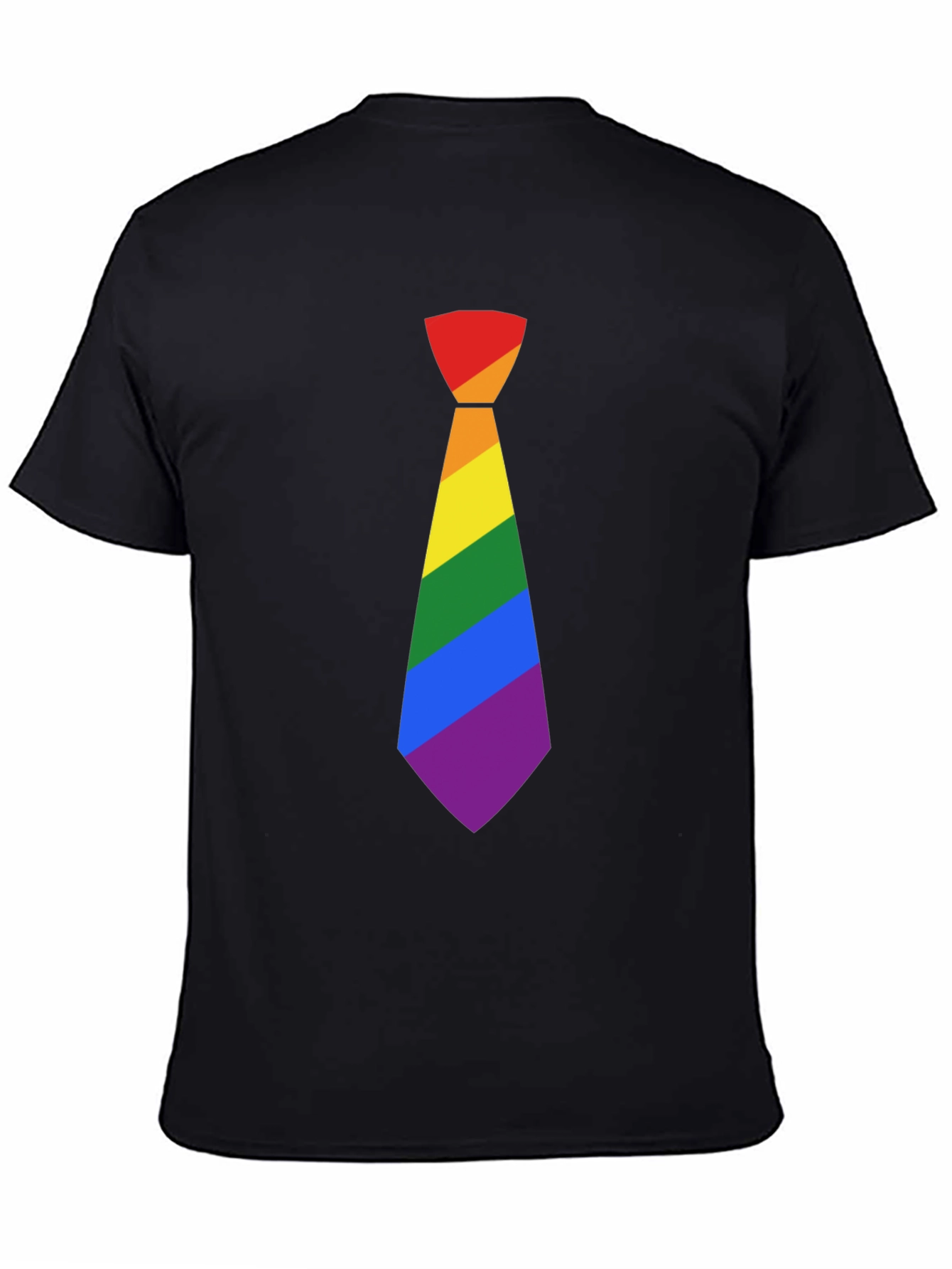 LGBT Pride Rainbow Tie Black T-Shirt
