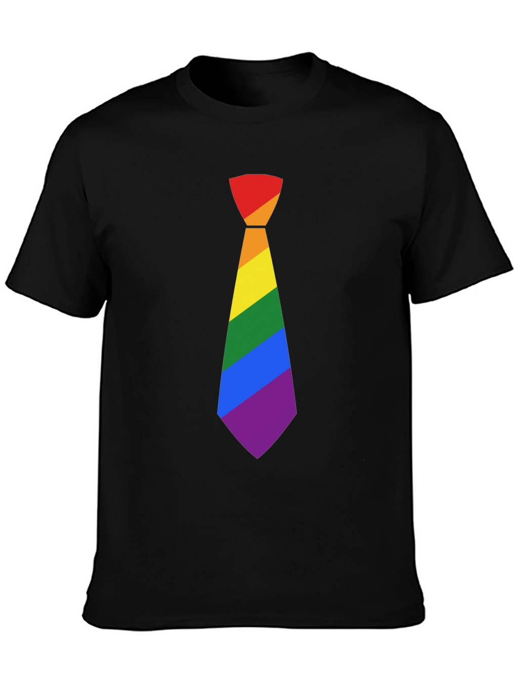 LGBT Pride Rainbow Tie Black T-Shirt
