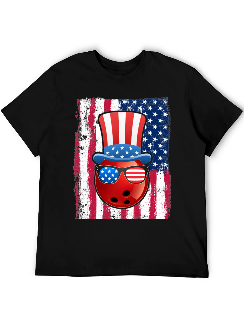 Patriotic Bowling Ball T-Shirt: Stars & Stripes