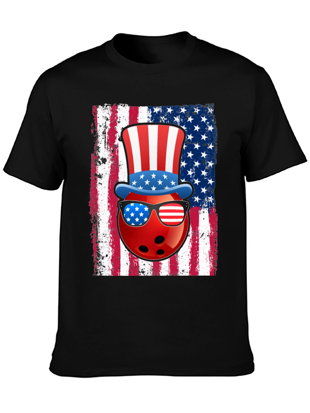 Patriotic Bowling Ball T-Shirt: Stars & Stripes
