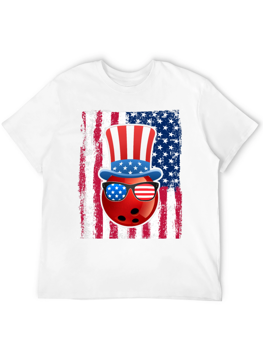 Patriotic Bowling Ball T-Shirt: Stars & Stripes