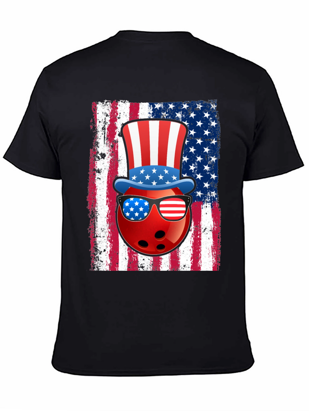 Patriotic Bowling Ball T-Shirt: Stars & Stripes