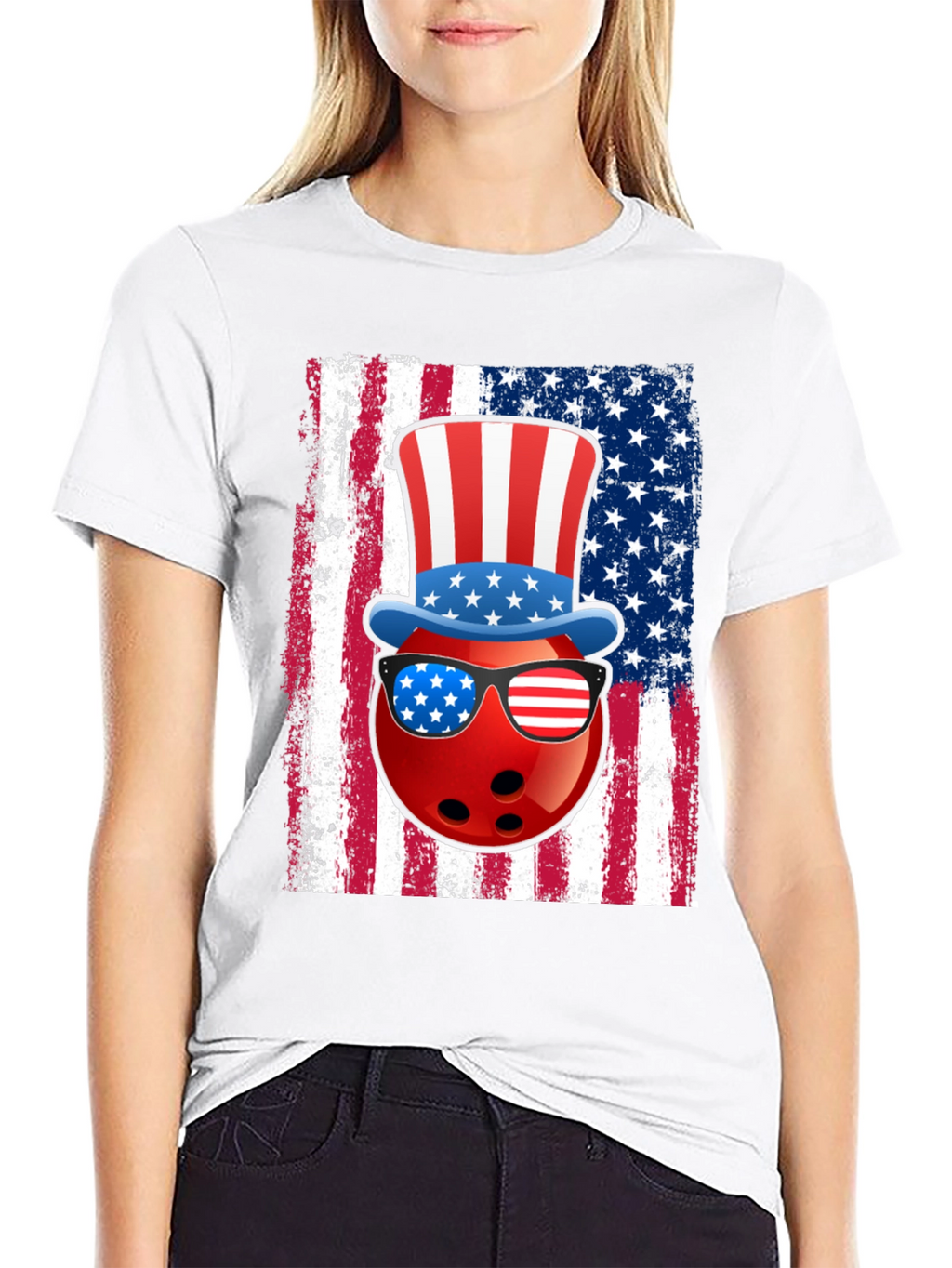 Patriotic Bowling Ball T-Shirt: Stars & Stripes
