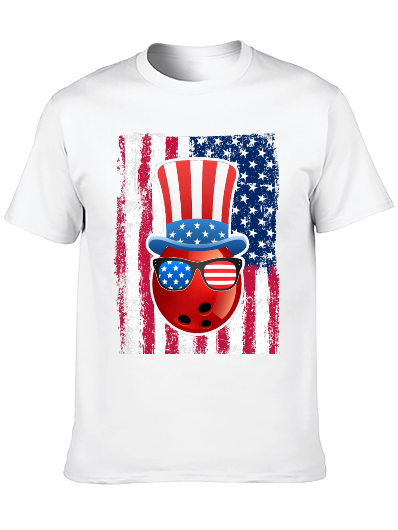 Patriotic Bowling Ball T-Shirt: Stars & Stripes