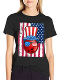 Patriotic Bowling Ball T-Shirt: Stars & Stripes