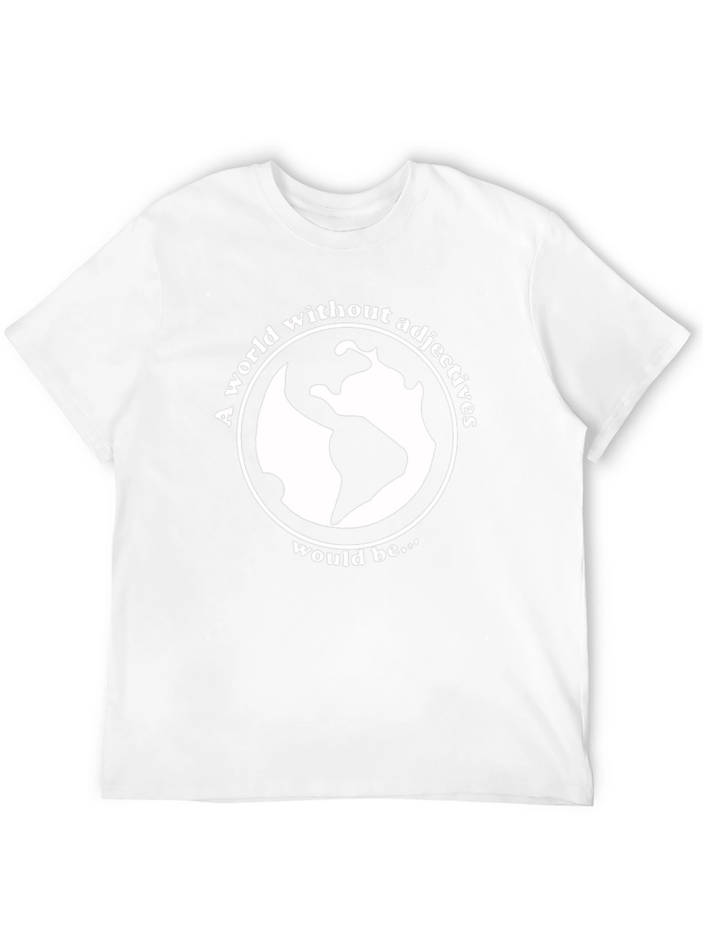 Adjective-Free World T-Shirt - Black Graphic Tee