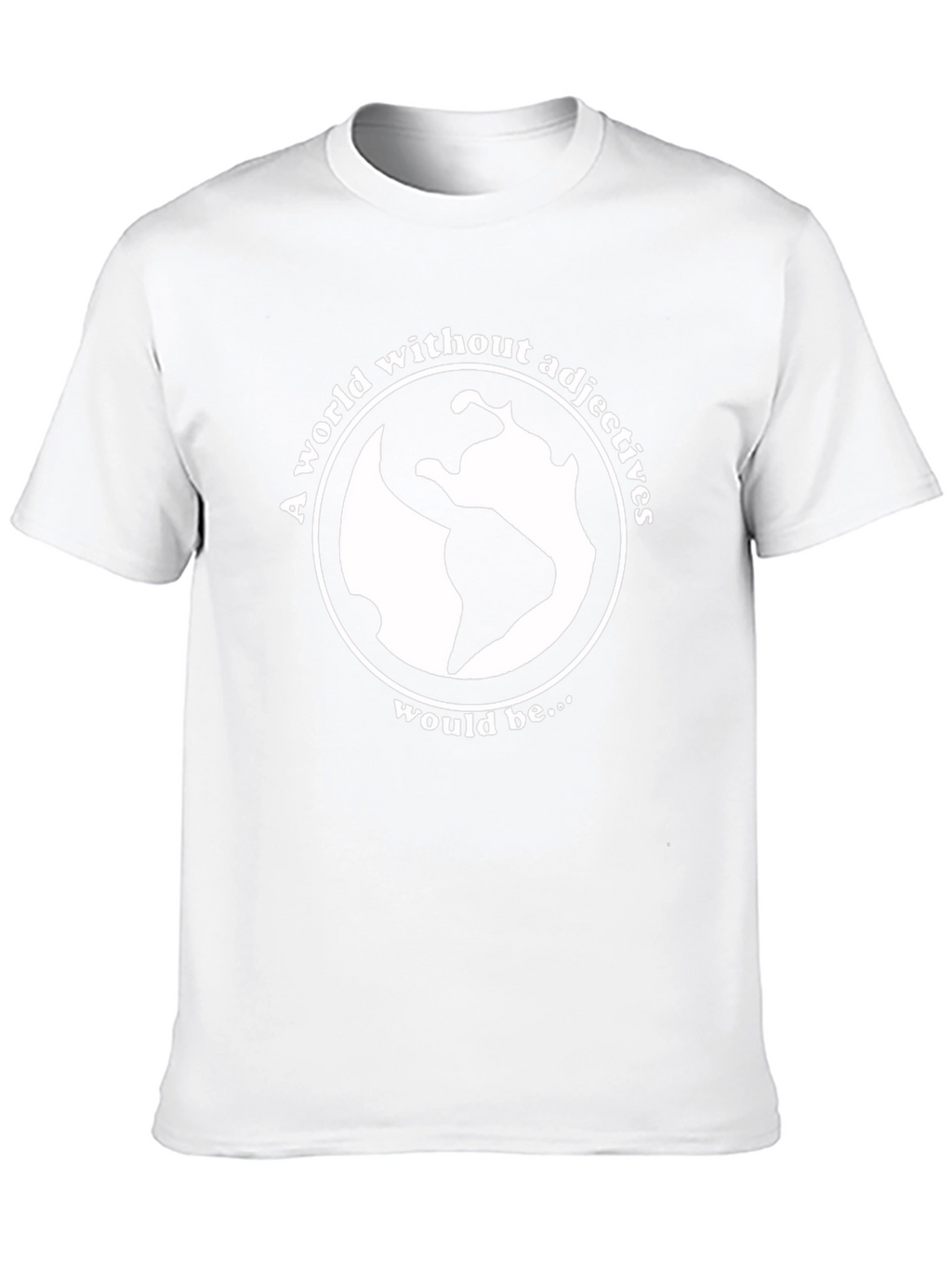 Adjective-Free World T-Shirt - Black Graphic Tee