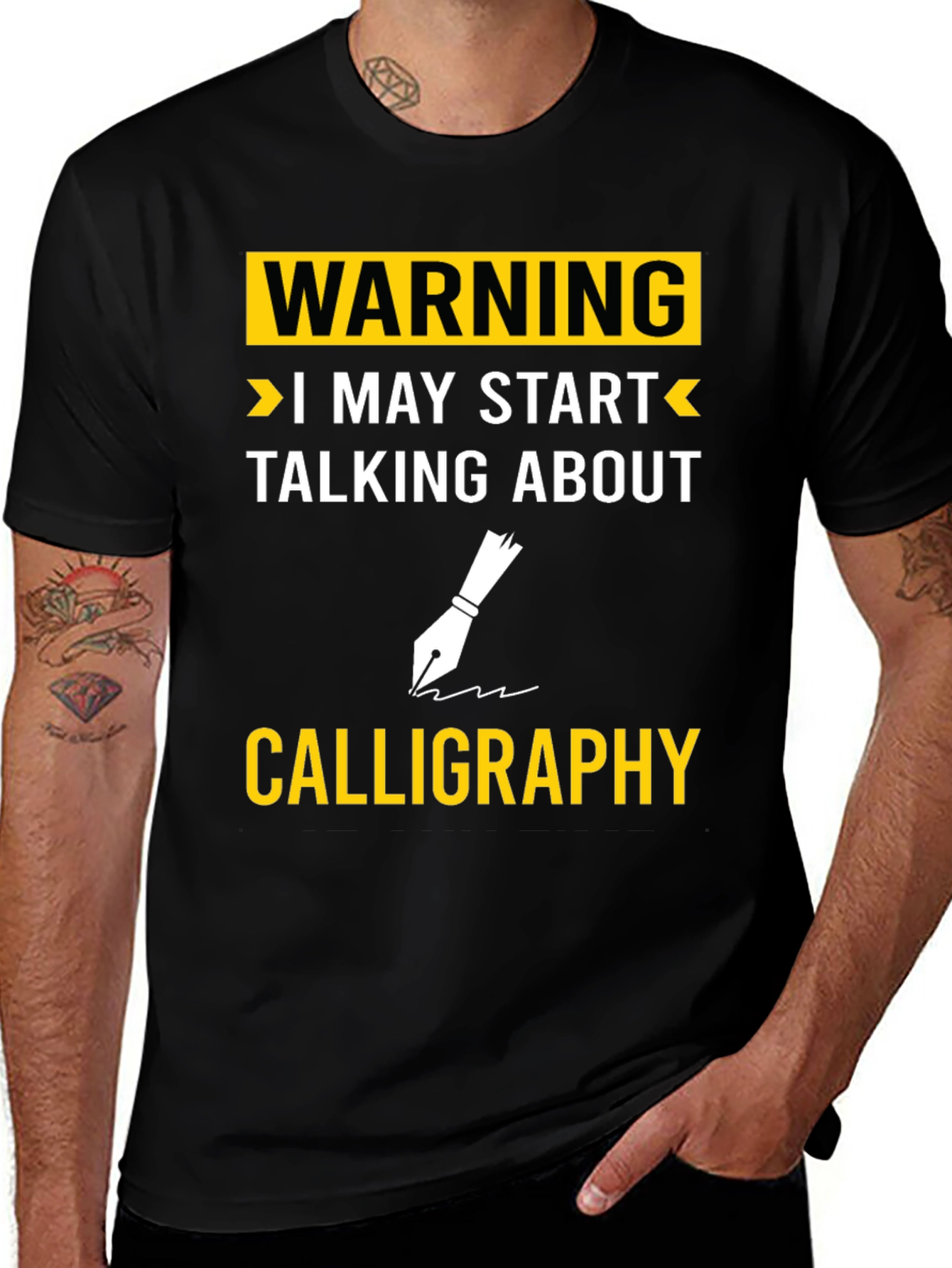 Warning Calligraphy T-Shirt
