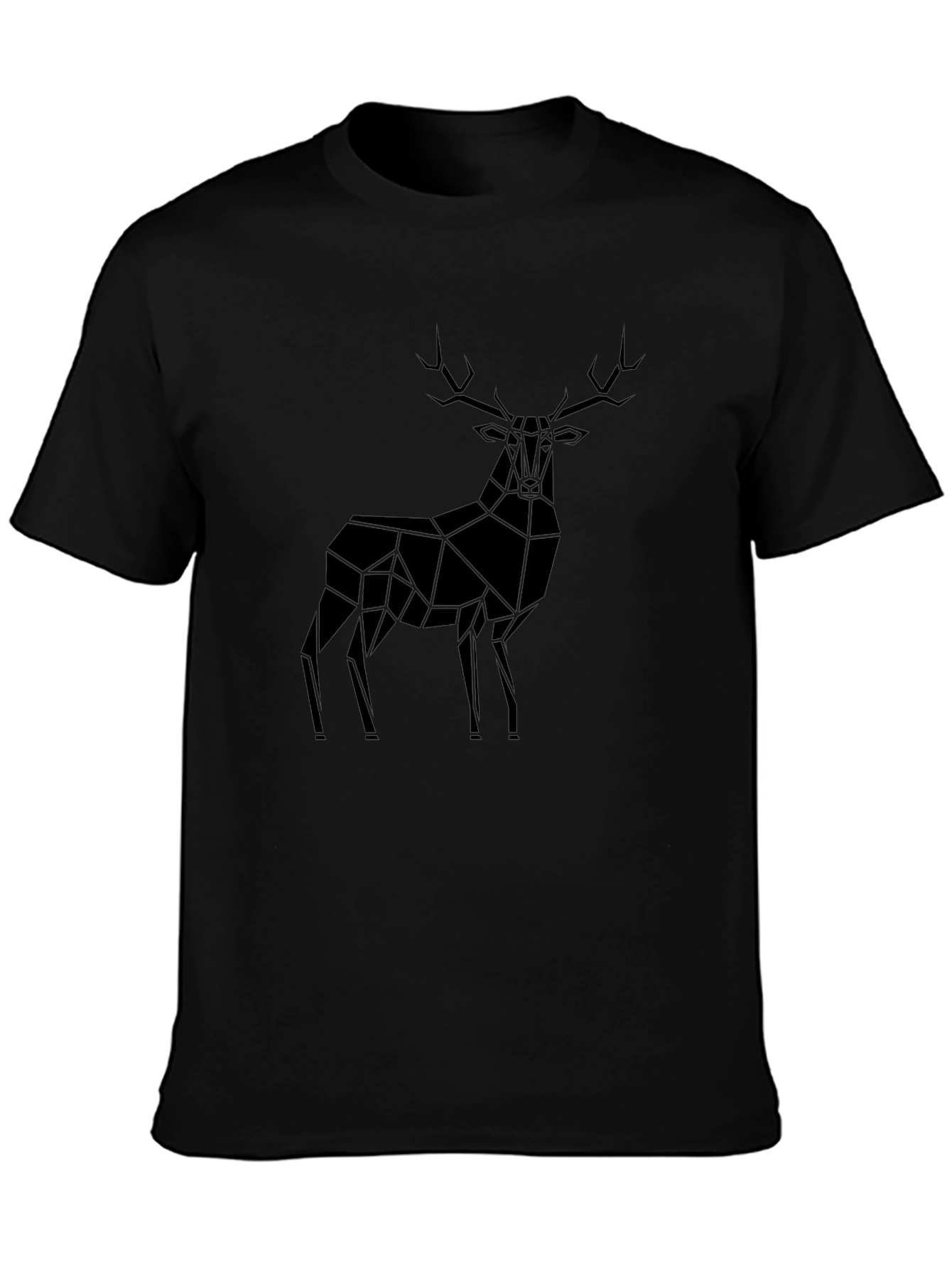 Geometric Stag T-Shirt - Modern Wildlife Design