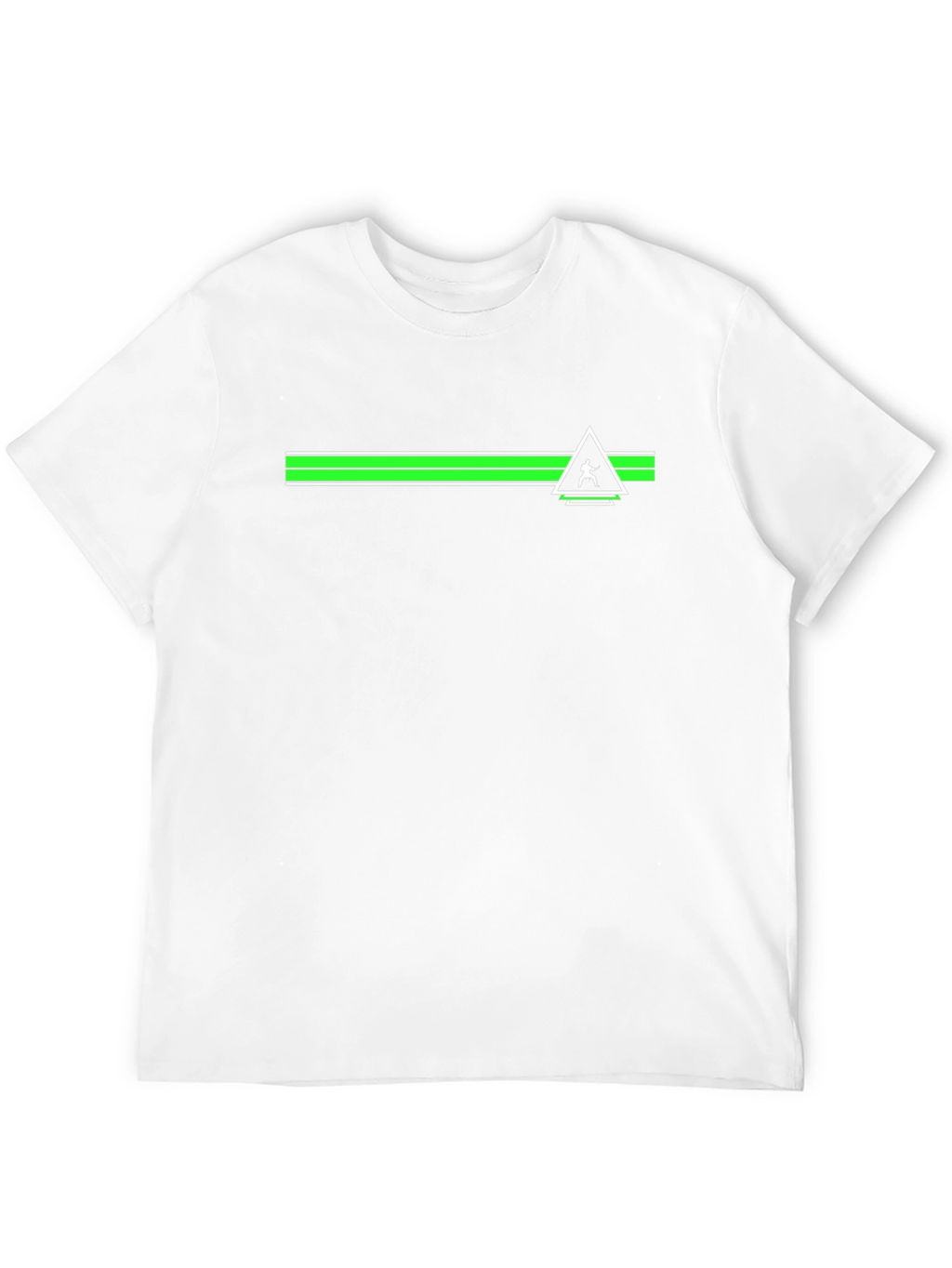 Minimalist Triangle Logo Graphic Tee - Black