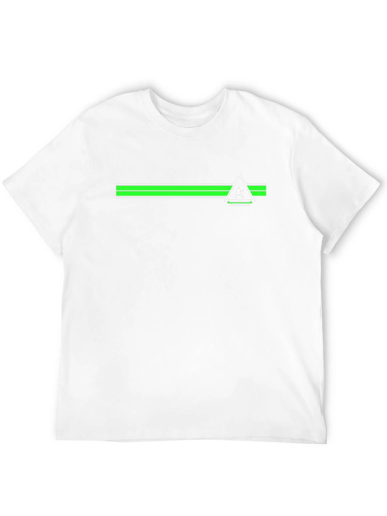 Minimalist Triangle Logo Graphic Tee - Black