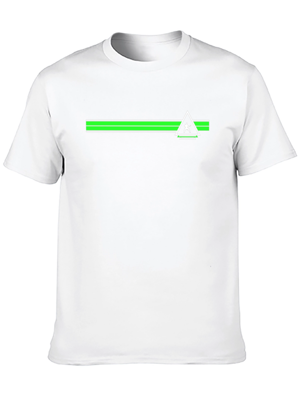 Minimalist Triangle Logo Graphic Tee - Black