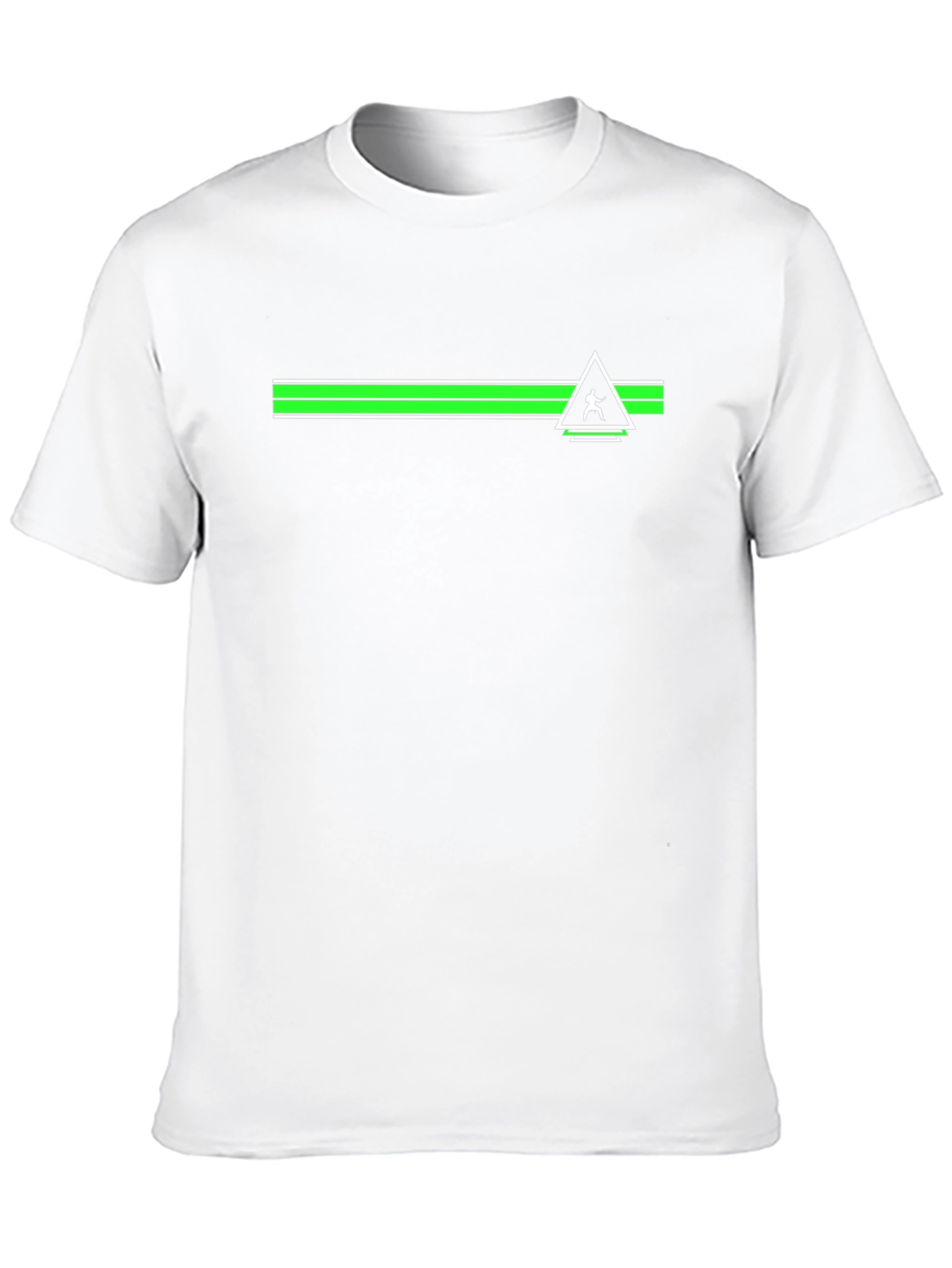Minimalist Triangle Logo Graphic Tee - Black