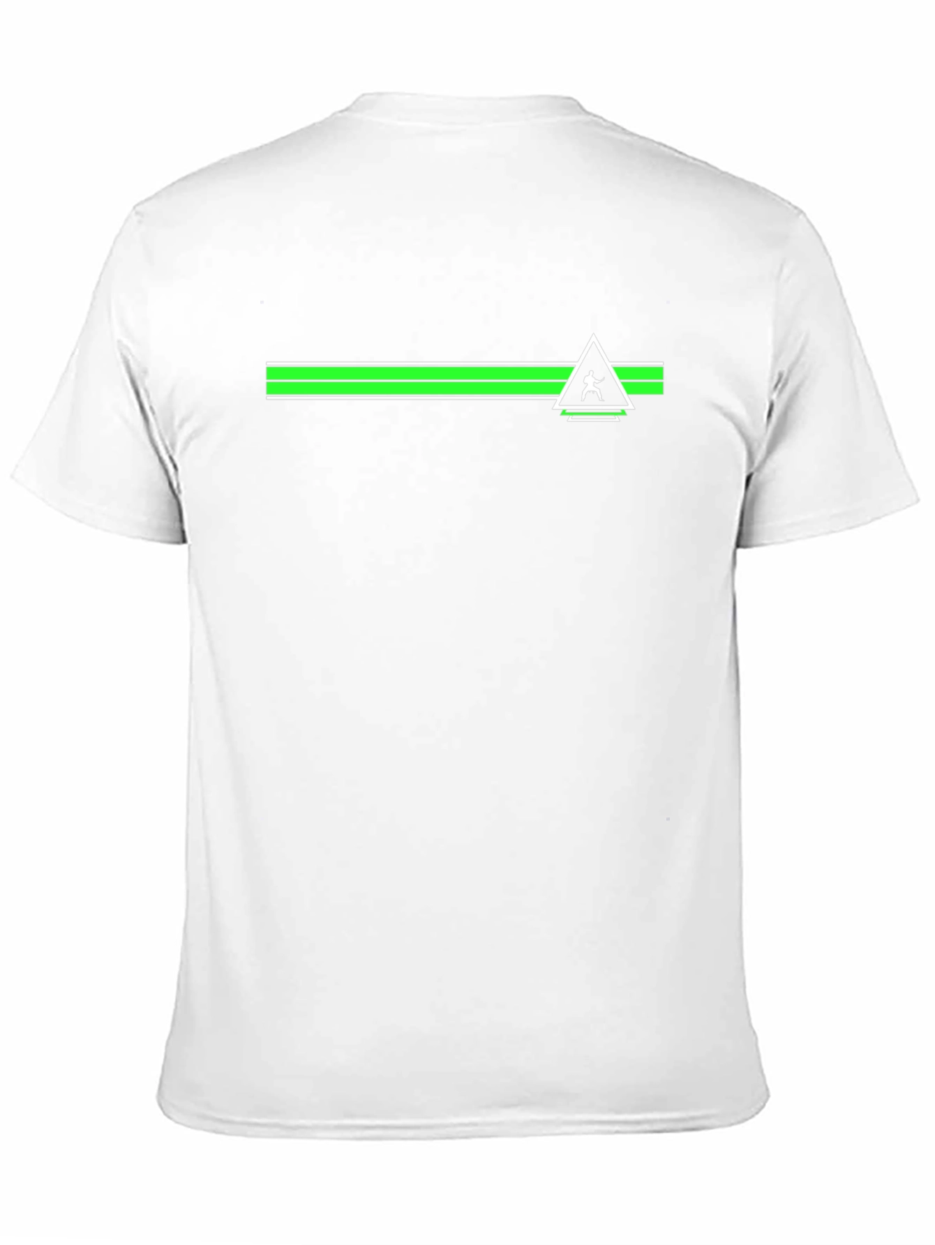 Minimalist Triangle Logo Graphic Tee - Black